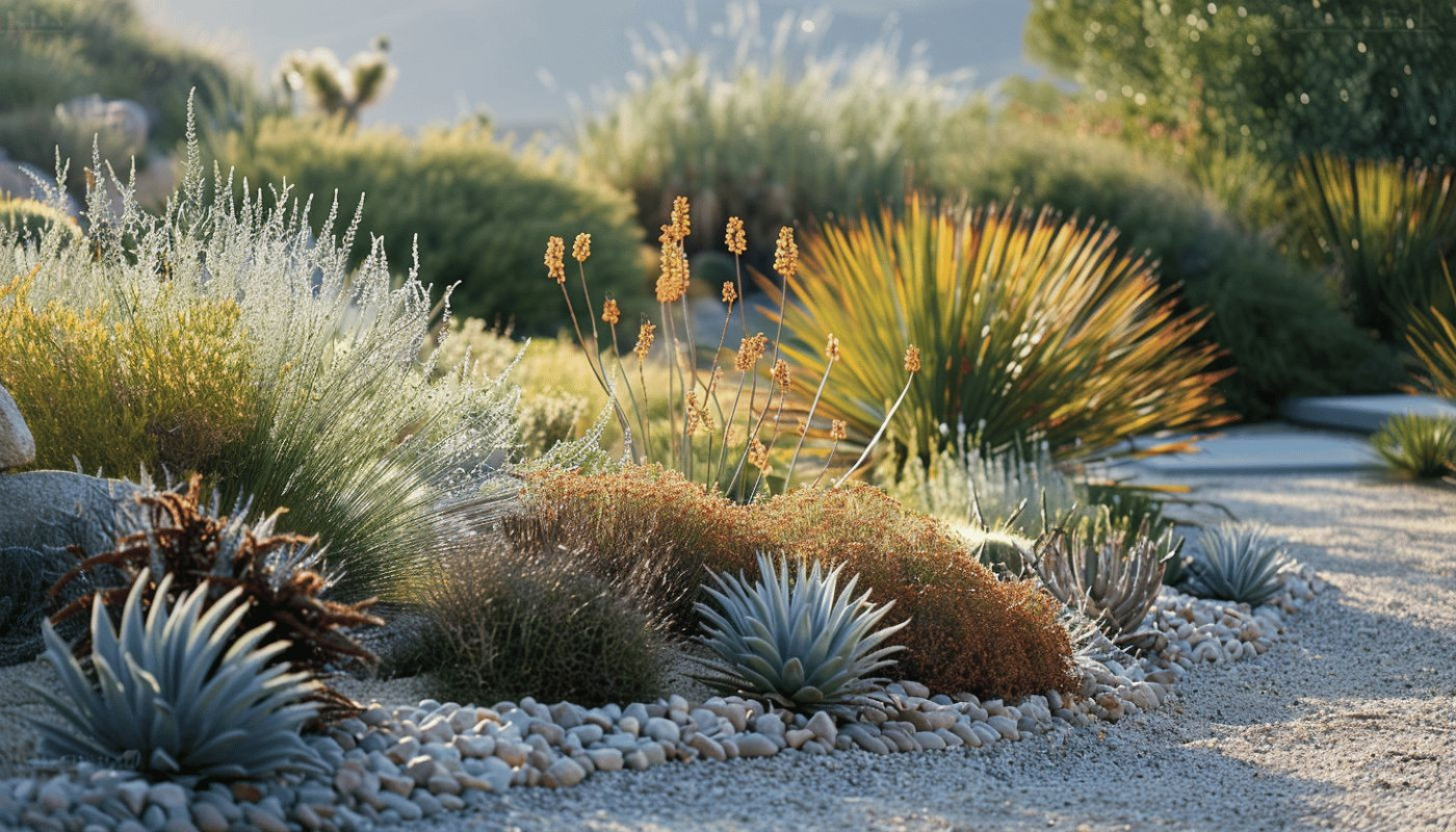 Aménagement de jardins secs et durables choix de plantes et techniques de conservation de l'eau